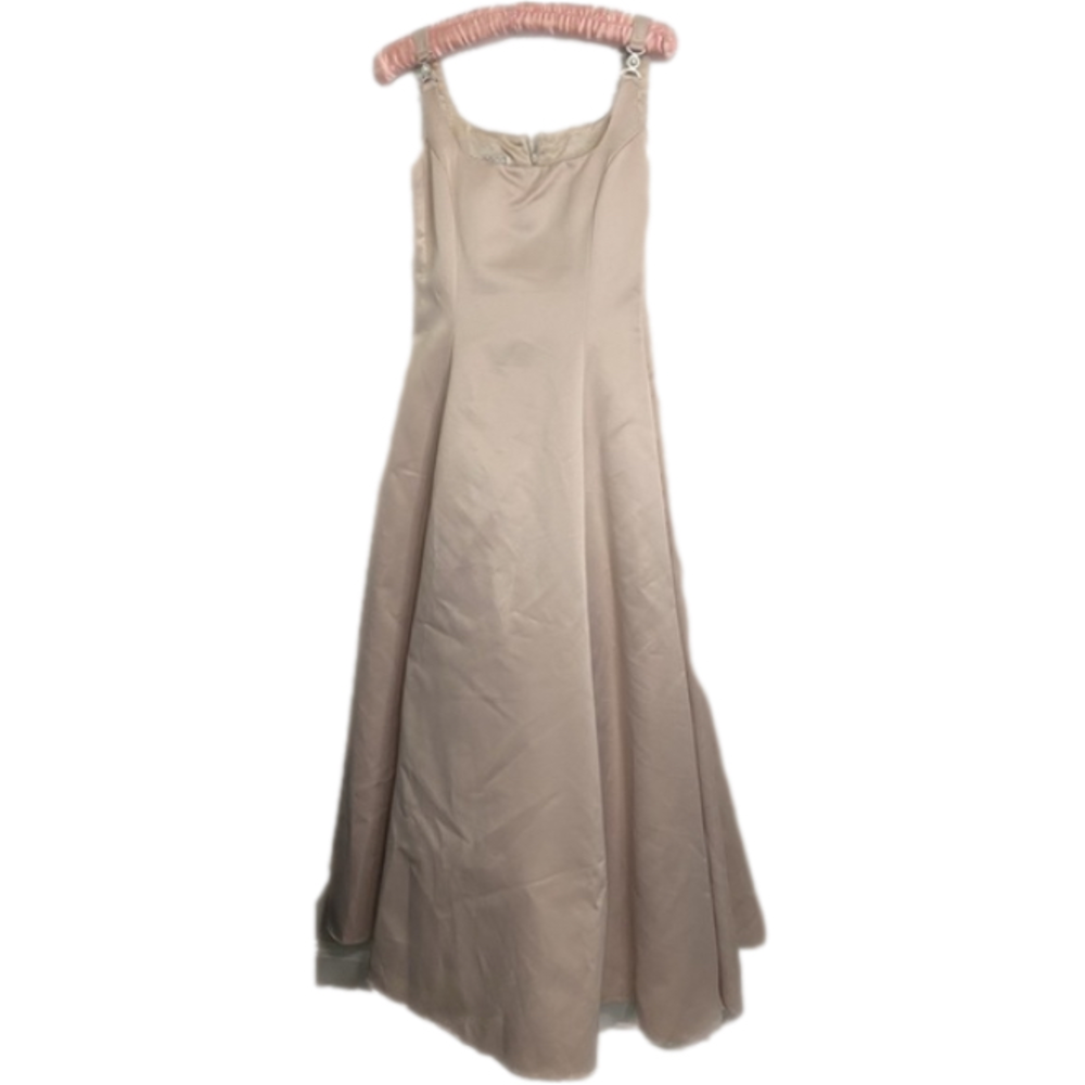 JESSICA McClintock vintage champagne a line modest prom dress size 8